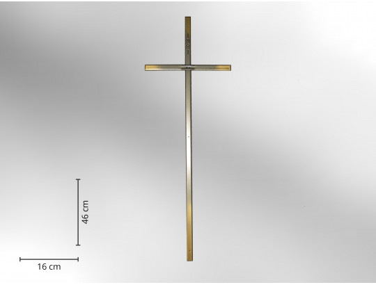 Sargkreuz Metall, flämisch, glatte Form ohne Korpus