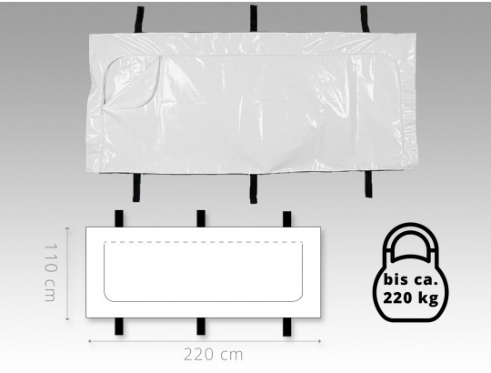 Unfallhülle C - 220 x 110cm mit Tragegurten