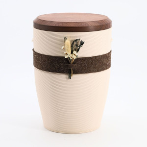 Urne Band der Nähe Braun Creme