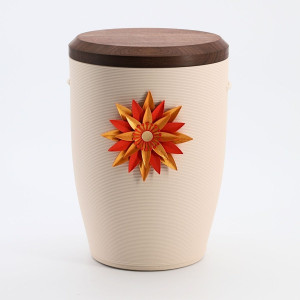 Urne Stille Blüte Rot Creme