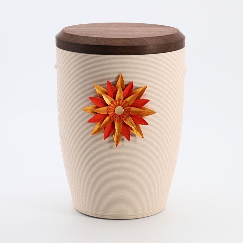 Urne Stille Blüte Rot Creme