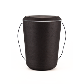 Kohleurne KOHLEURNE - ZIERSTREIFEN (integrierte Absenkkordel) Silber