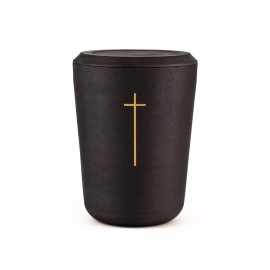 Kohleurne Kreuz, groß Gold