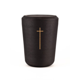 Kohleurne Kreuz, groß Holz