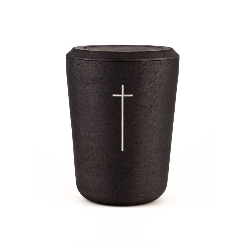 Kohleurne Kreuz, groß Silber