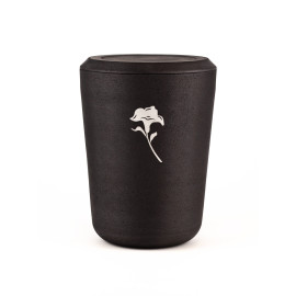 Kohleurne Lilie Silber