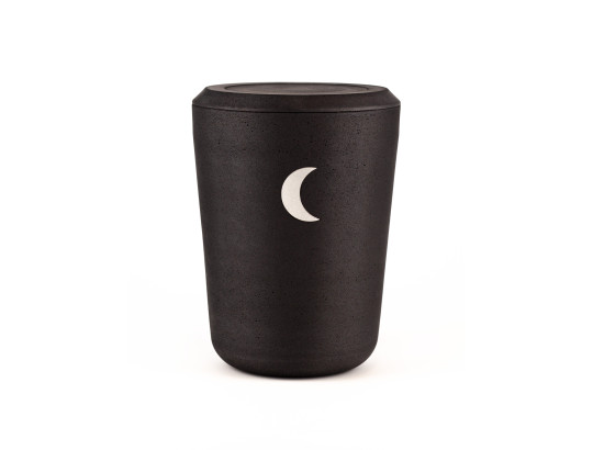 Kohleurne Mond Silber