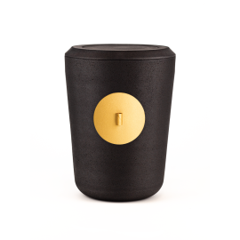 Kohleurne Plakette für Frische Blumen oder Briefröllchen Gold