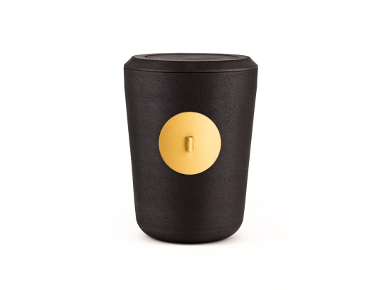 Kohleurne Plakette für Frische Blumen oder Briefröllchen Gold