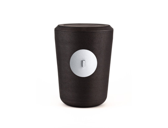 Kohleurne Plakette für Frische Blumen oder Briefröllchen Silber