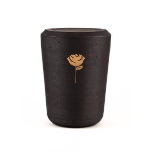 Kohleurne Rose Holz