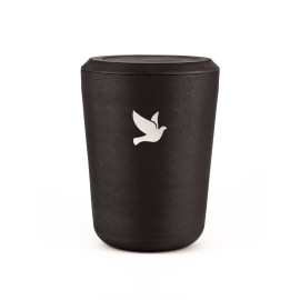 Kohleurne Taube Silber