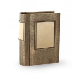 Bronzeurne Buchform zur Aufnahme der Asche mit Verschlußdeckel 4,5 ltr.