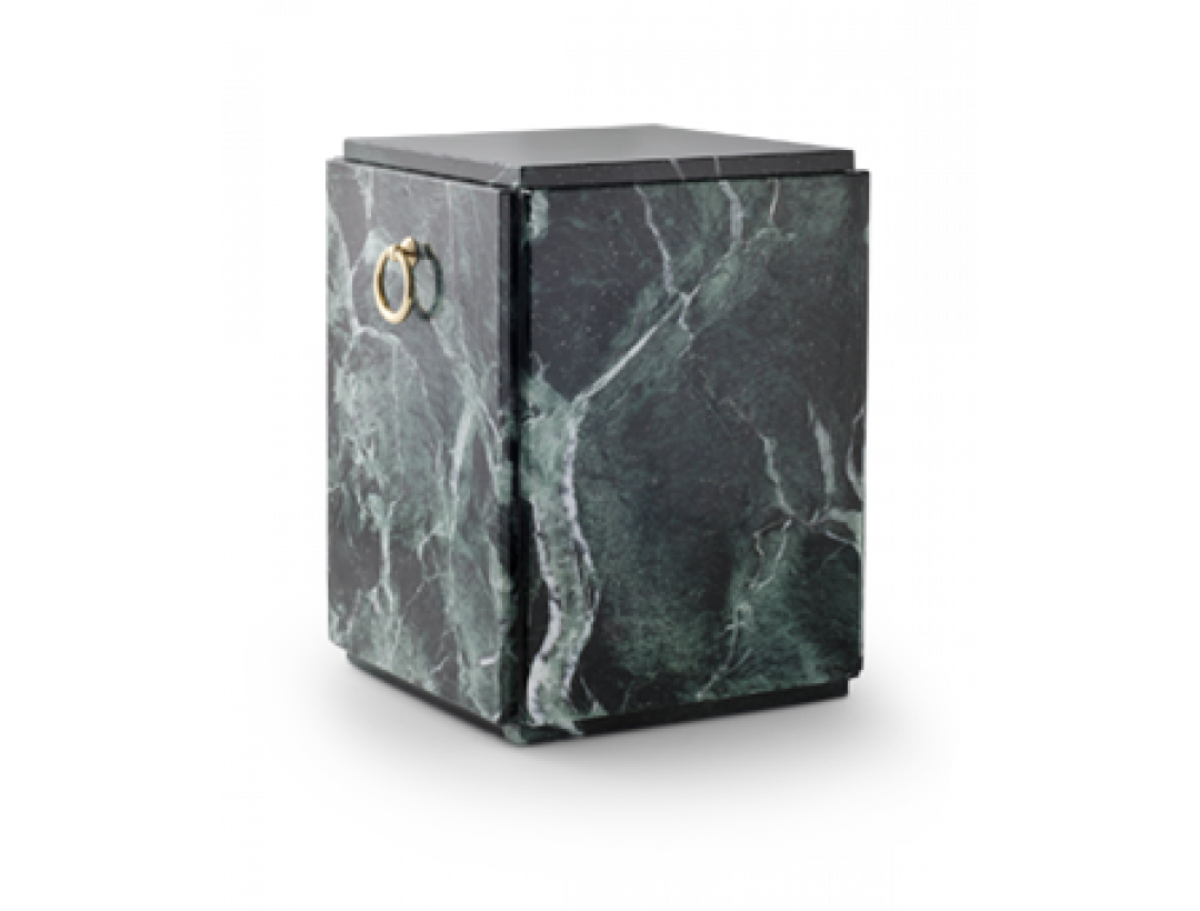 Marmor-Sarkophag, aufr., grün-schwarz