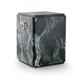 Marmor-Sarkophag, aufr., grün-schwarz