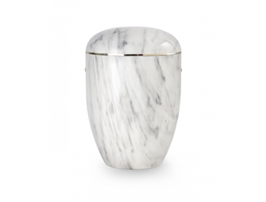 Edition Marmore, Marmoroptik Carrara-weiß, Goldband