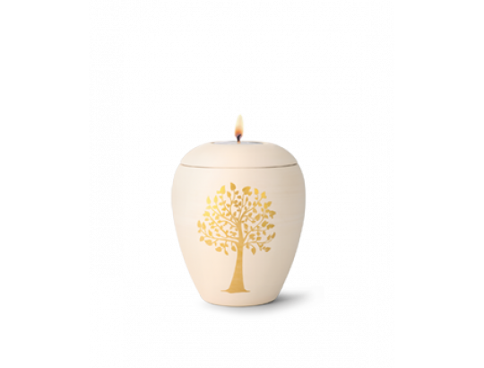 Keramik-Erinnerungslicht mit Baum, Edition Siena