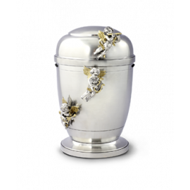 Zinnurne mit Sockel Dekor 3 Engel, La Leonessa