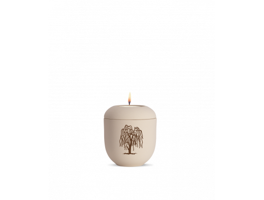 Editon Classique, samton Creme, Trauerweide, Gedenklicht