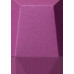 Die Papierurne Aurora in Pink hat eine sechseckige Form und besteht aus Recycling-Kartonage mit einer matten, strukturierten Oberfläche.